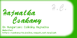 hajnalka csakany business card