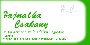 hajnalka csakany business card